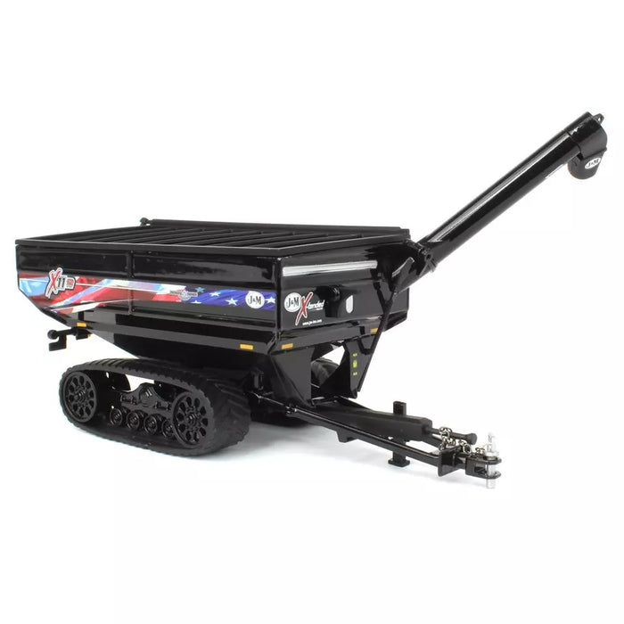 1/64 SPECCAST TOY J&M X-TENDED REACH GRAIN CART BLACK PATRIOTIC ON TRACKS