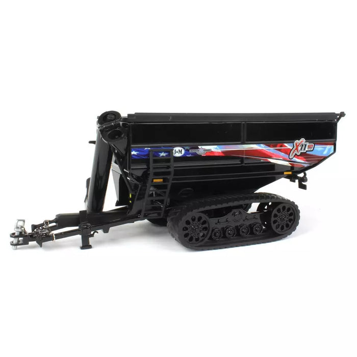 1/64 SPECCAST TOY J&M X-TENDED REACH GRAIN CART BLACK PATRIOTIC ON TRACKS