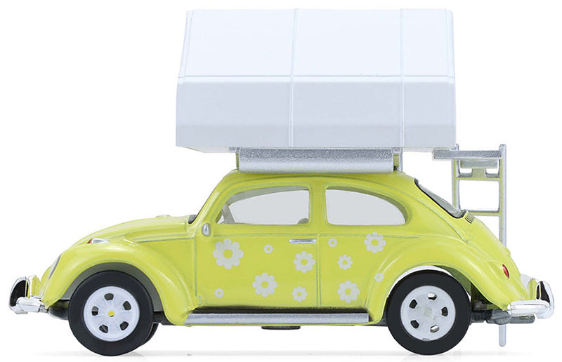 1/64 GREENLIGHT TOY CLASSIC VOLKSWAGEN BEETLE W/TENT GREAT OUTDOORS SERIES 4