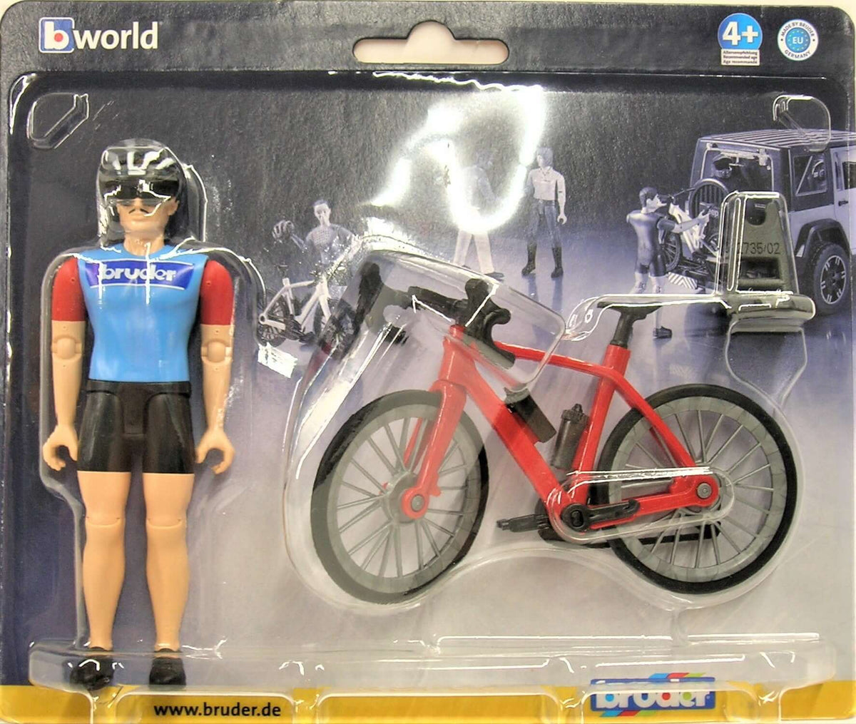1/16 BRUDER TOY ROAD BIKE WITH FIGURE