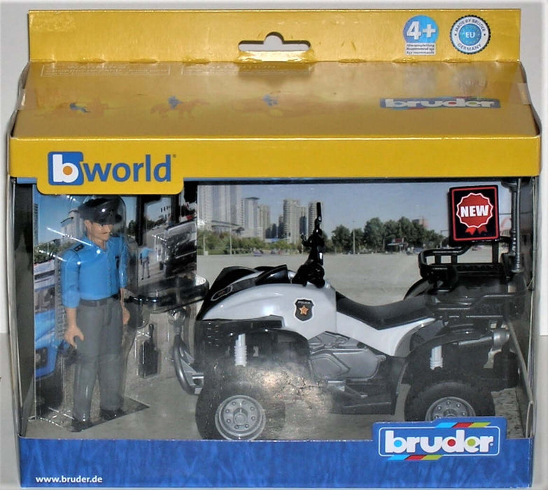 1/16 BRUDER TOY POLICE QUAD WITH MAN