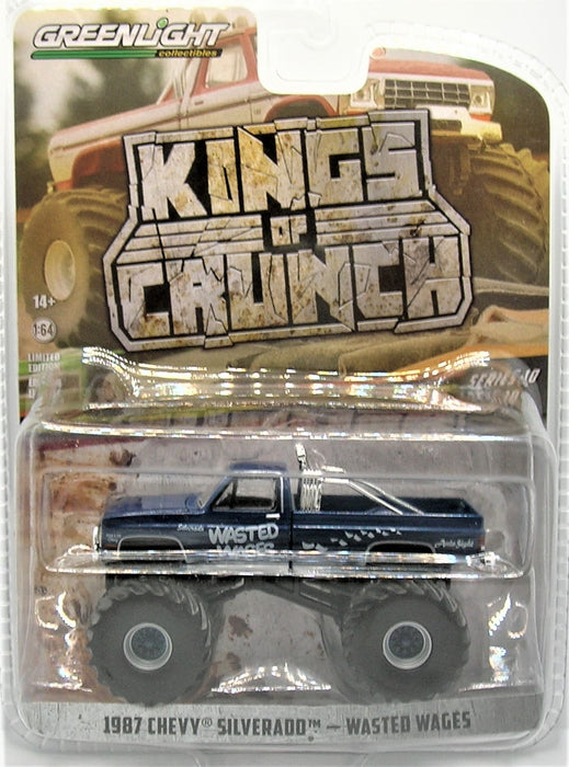 1/64 GREENLIGHT TOY 1987 CHEVY WASTED WAGES KINGS OF CRUNCH SERIES 10