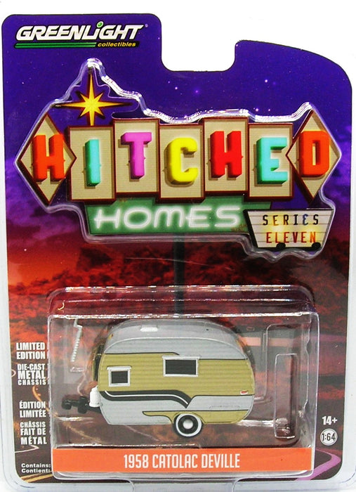 1/64 GREENLIGHT TOY 1958 CATOLAC DEVILLE HITCHED HOMES SERIES 11