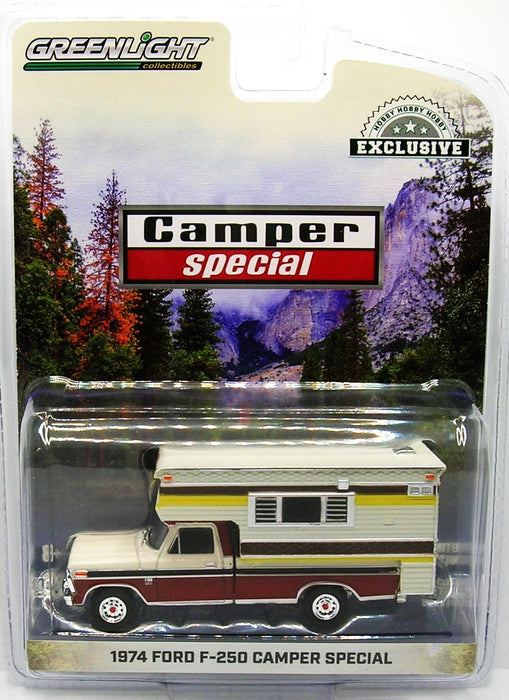 1/64 GREENLIGHT TOY 1974 FORD F250 CAMPER SPECIAL