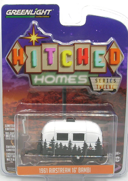 1/64 GREENLIGHT TOY 1961 AIRSTREAM 16FT HITCHED HOMES SERIES 12