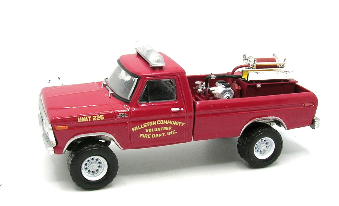 1/64 GREENLIGHT TOY 1978 FORD F250 BRUSH TRUCK FIRE AND RESCUE SERIES 3