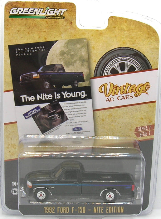 1/64 GREENLIGHT TOY 1992 F150 NITE EDITION VINTAGE AD CARS SERIES 7