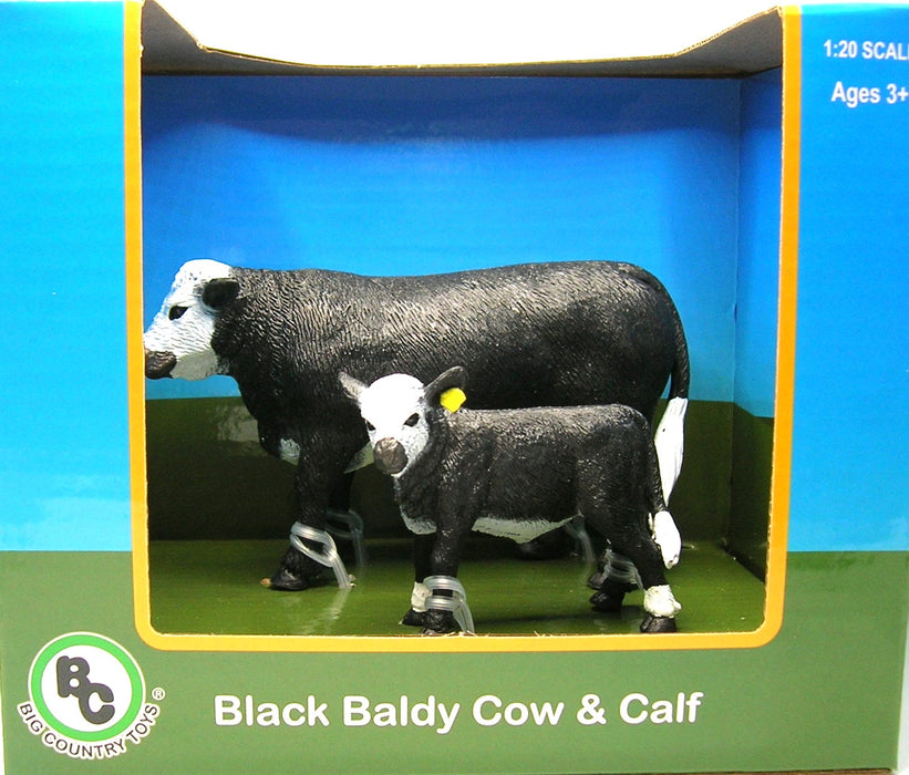 1/20 BIG COUNTRY TOY BLACK BALDY COW/CALF