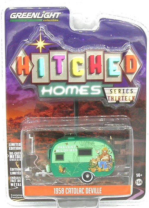 1/64 GREENLIGHT TOY 1958 CATOLAC DEVILLE HITCHED HOMES SERIES 13**RETIRED**