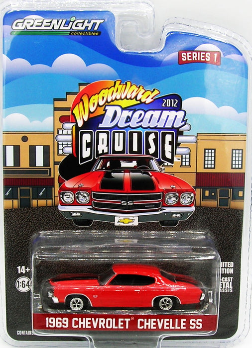 1/64 GREENLIGHT TOY 1969 CHEVROLET CHEVELLE SS WOODWARD DREAM CRUISE SERIES 1