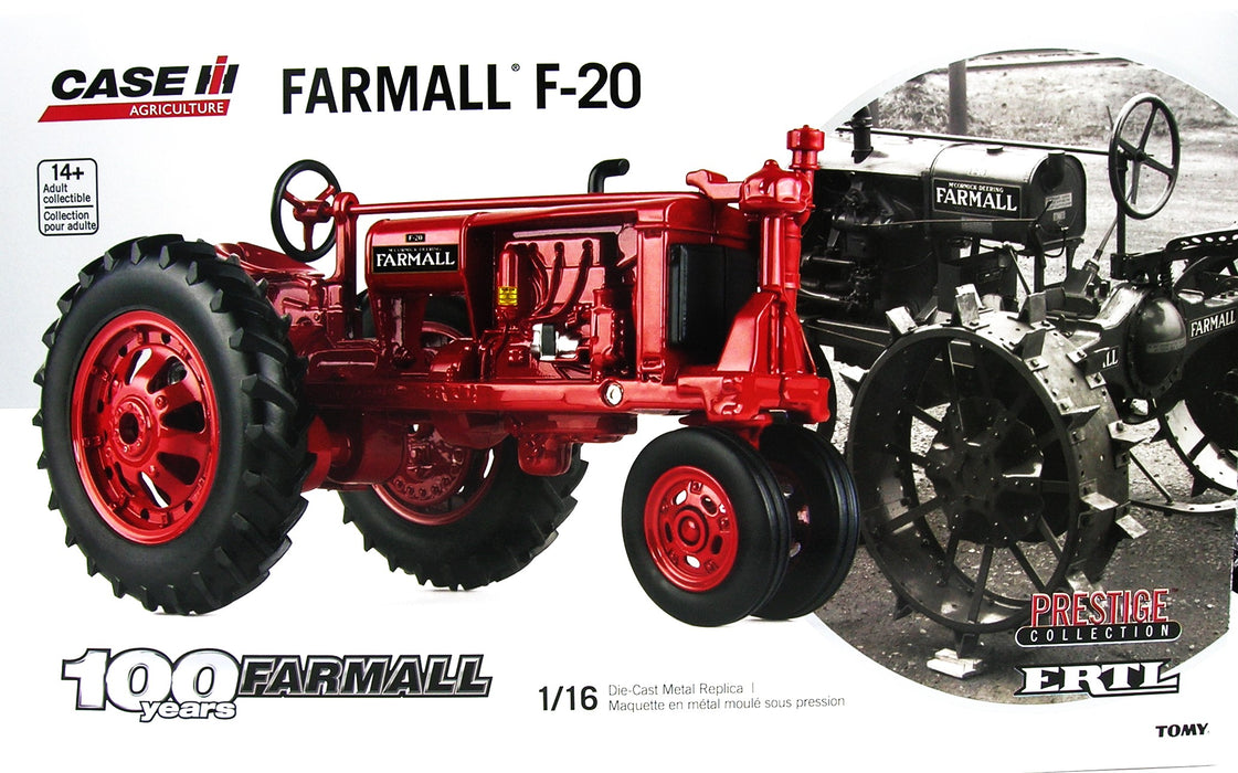 1/16 ERTL TOY RED FARMALL F-20 NARROW FRONT TRACTOR, 100TH ANNIV