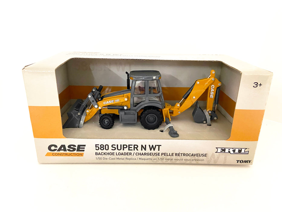 1/50 Case 580 Super N WT 1/50 Die-Cast Metal Replica Backhoe Loader Toy