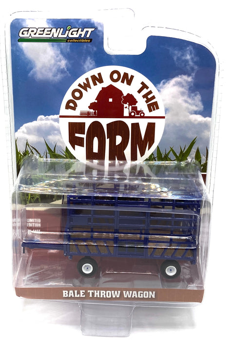 1/64 GREENLIGHT TOY BALE THROW WAGON DOWN ON THE FARM SERIES 2 ***RETIRED***